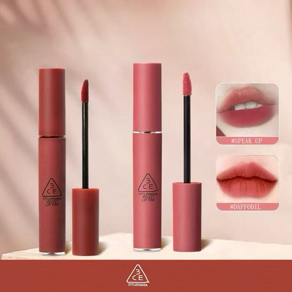 [💯ลิปสติกของแท้เคาน์เตอร์ 3CE ]3ce Velvet Lip Tint Lipstick พร้อมส่ง ล็อตใหม่ล่าสุด สี ลิปสติกซอฟแมท