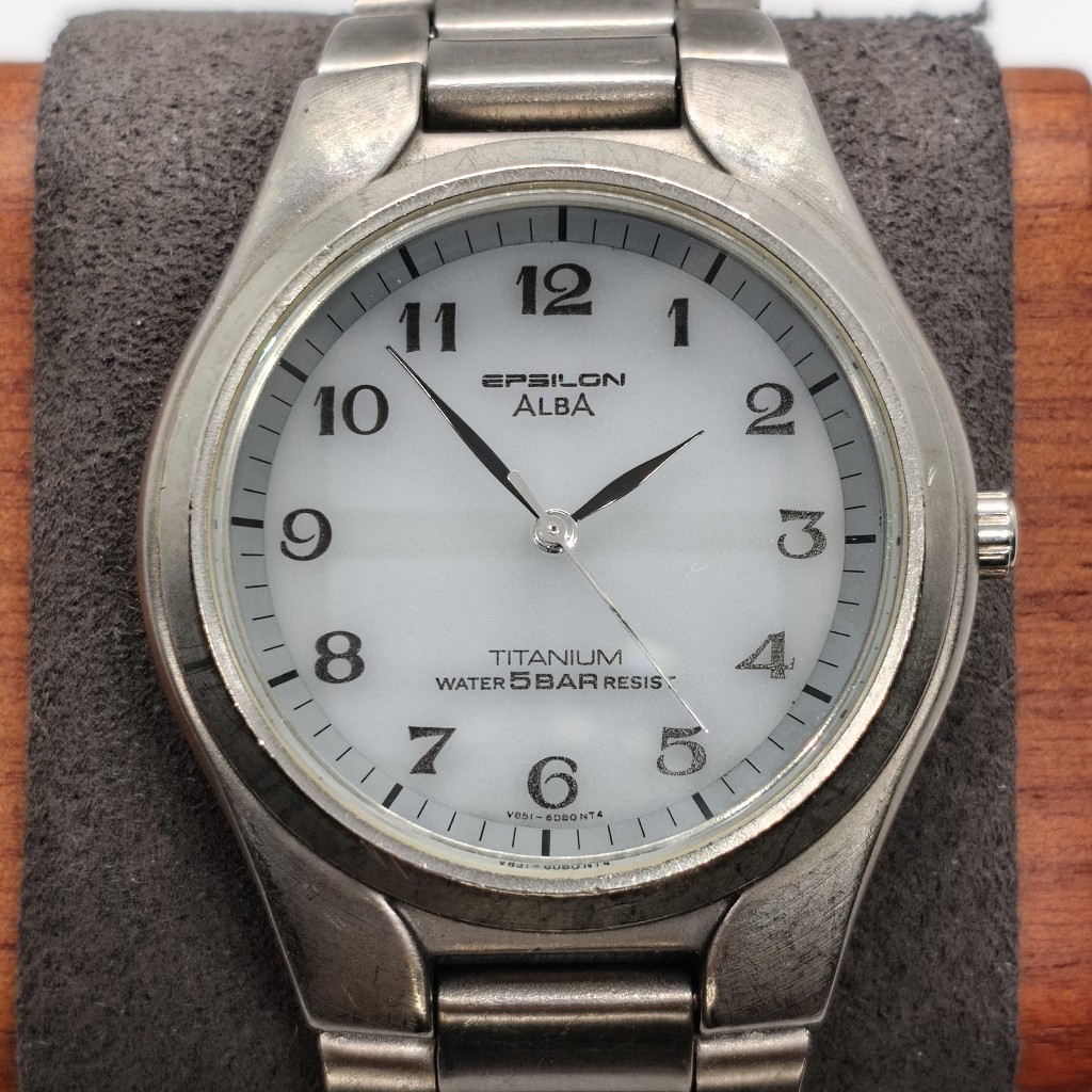 นาฬิกามือสอง ALBA EPSILON TITANIUM SOLAR quartz 37.5 เดินพร้อมใช้