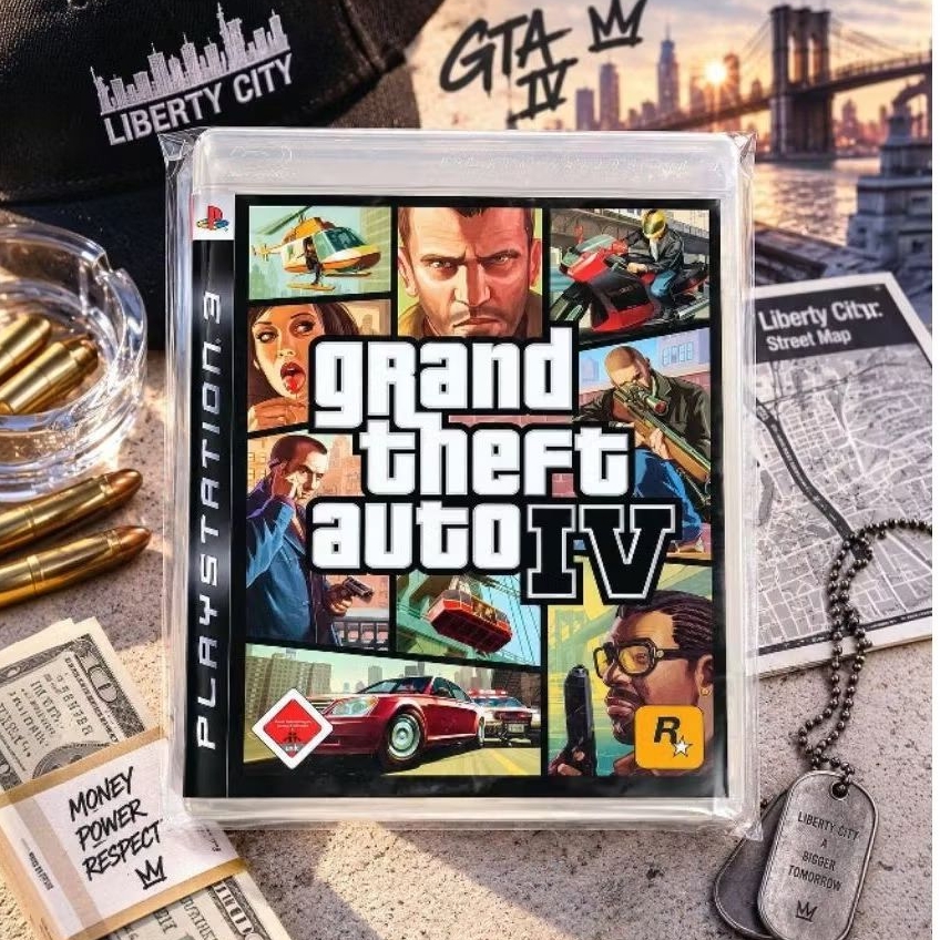 แผ่นเกม ps3 Grand Theft Auto IV (GTA IV) โซน eu ใช้งานปกติ มีคู่มือ ภาษาอังกฤษ