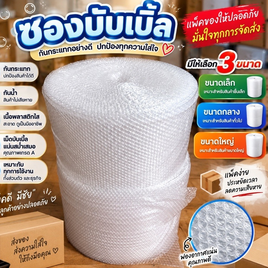 บับเบิ้ล กันกระแทก📦 •สั่งได้ไม่จำกัดจำนวน• ยาว100เมตร