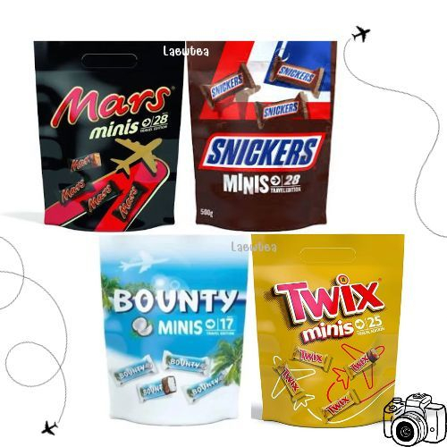 Chocolate minis travel edition 500g (Twix,Snickers,Mars,Bounty)