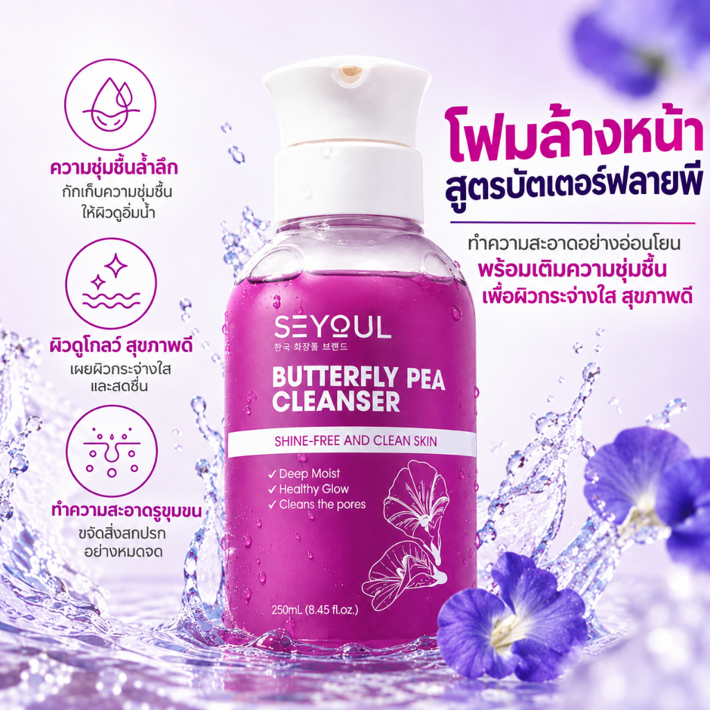 เซยูอูล ผึ้งนกหวีด สำหรับผิวทุกประเภท เจลทำความสะอาดใบหน้า ให้ความรู้สึกสดใส