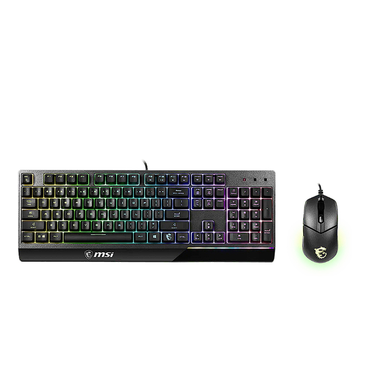 KEYBOARD & MOUSE (คีย์บอร์ดและเมาส์) MSI VIGOR GK30 - BLACK + WH