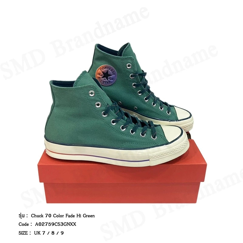 Converse รองเท้าผ้าใบ รุ่น Chuck 70 Color Fade Hi Green Code: A02759CS3GNXX