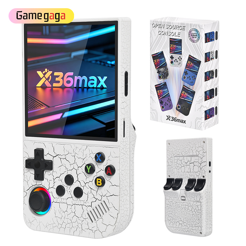 X36 Max Handheld Game Console 4 Inch 3500 mAh RK3326 Gaming Chip 64-bit Gaming Power Core Handheld G