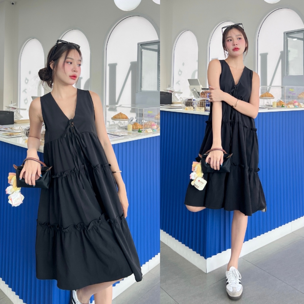 Japanese Dress เดรสกระโปรงน่ารักสไตล์ญี่ปุ่น กระโปรงยาวmaxi ผ้าเนื้อนุ่มใส่สบาย