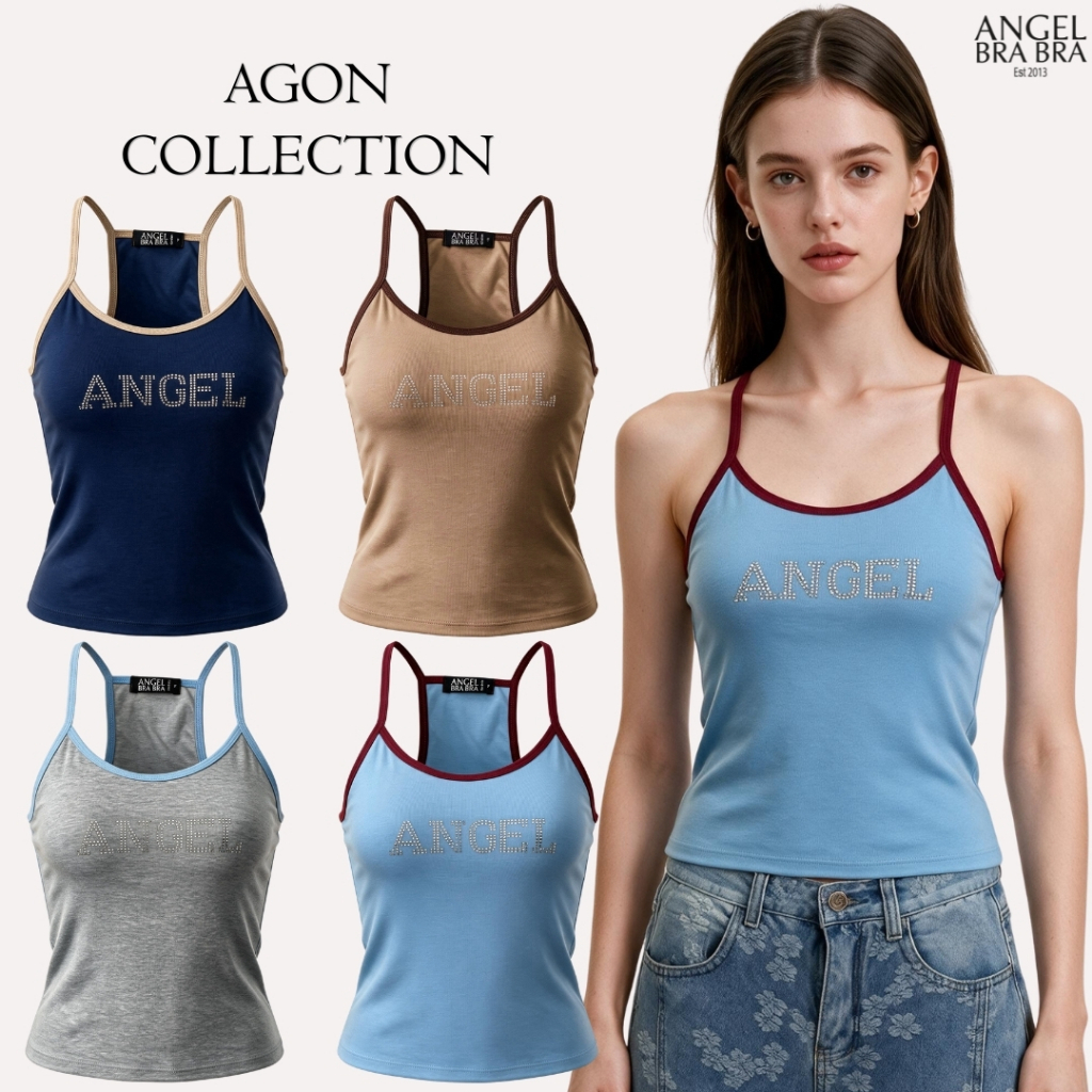 ANGELBRABRA - เสื้อสายเดี่ยวพร้อมบรา AGON