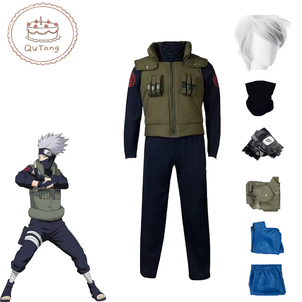Hatake Kakashiเสื้อกั๊ก คอสเพลย์ ชุดฮัลโลวีน แอนิเมะ UzumakiชุดHatake Kakashiแจ็คเก็ต