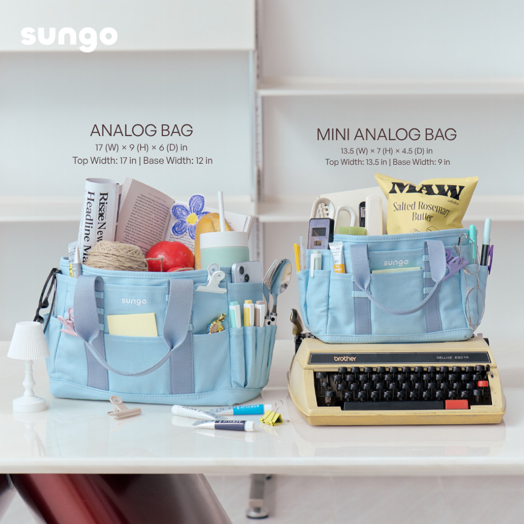Sungo Analog Bag กระเป๋าจัดระเบียบ (SG034-35) มี 2 ขนาด กระเป๋าเครื่องมัลติฟังก์ชั่น ดีไซน์มินิมอล น้ำหนักเบา