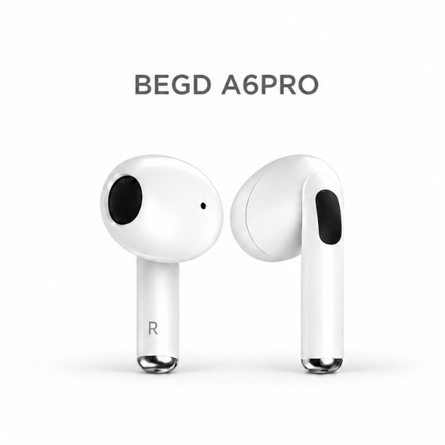 BEGD A6PRO หูฟังบลูทูธไร้สาย TWS หูฟังครึ่งหู พร้อมไมค์ กล่องชาร์จ ใช้ได้ทั้ง iOS Android