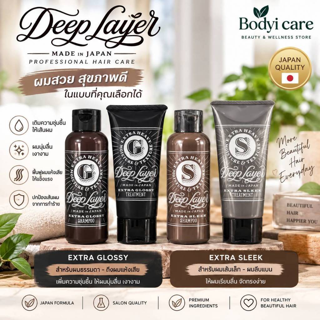Deep layer shampoo/treatment ขนาดทดลองเหมาะสำหรับพกพา