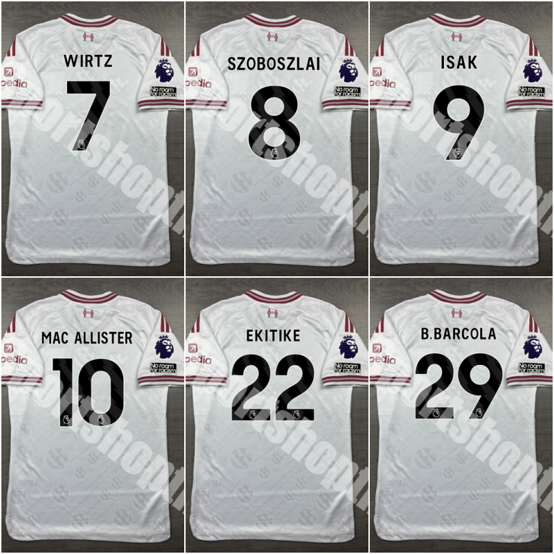 [PLAYER] - เสื้อฟุตบอล sิIวoร์wูล Away 2026/27 อาร์ม EPL 7 WIRTZ 8 SZOBOSZLAI 9 ISAK 22 EKITIKE 29 B.BARCOLA