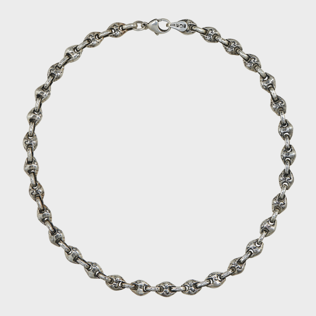 ‘COFFIN BONE’ 925 Silver Necklace / Heavy 9 mm