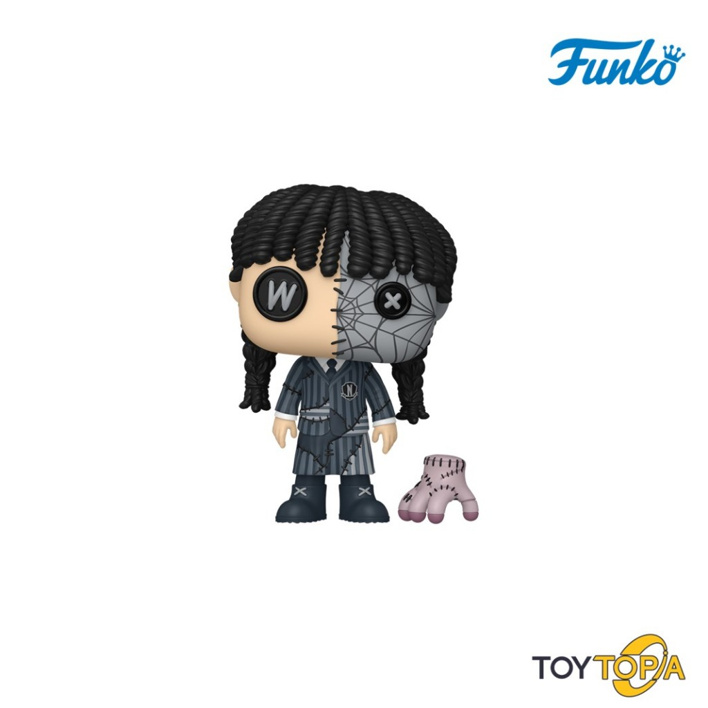 (93235) Wednesday Addams with Thing (Patchwork)(1942) POP!&Buddy: Wednesday by Funko