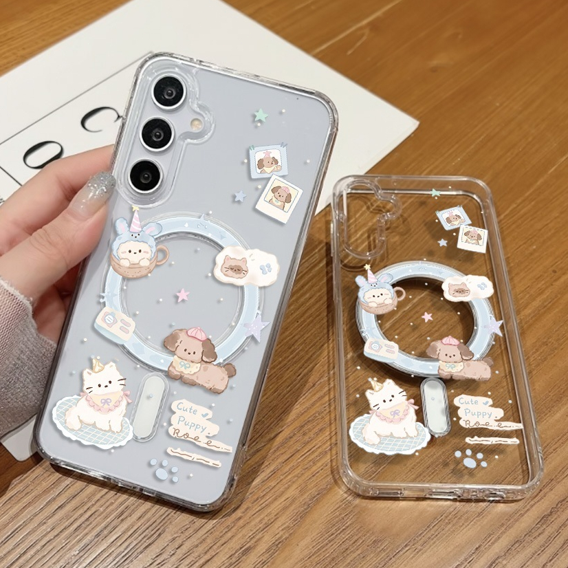 เคสแม่เหล็ก for Samsung A07 A08 A18 A06 A17 A56 A57 A36 A37 A15 A16 A26 A35 A55 S24 FE S23 Ultra S25 S26 A54 เคสทรศัพท์
