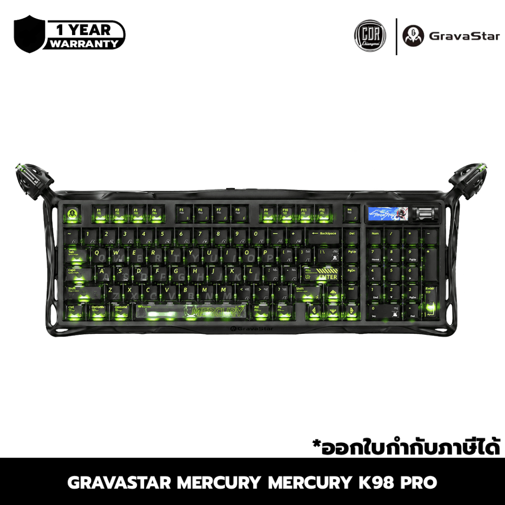GravaStar Mercury K98 Pro คีย์บอร์ดเกมมิ่ง Gaming Keyboard | ประกันศูนย์ 1 ปี