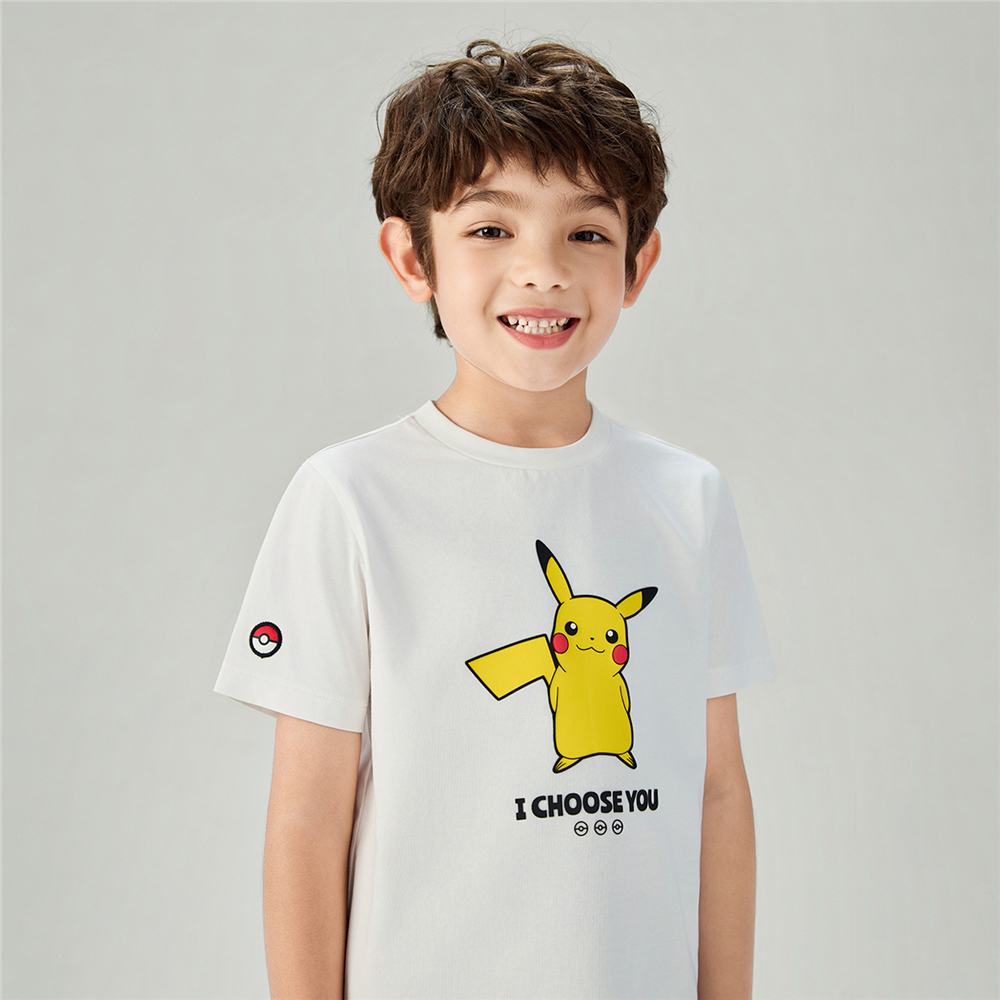 GIORDANO تيشيرت أطفال سورونا مطبوع Pokémon — صورة 4