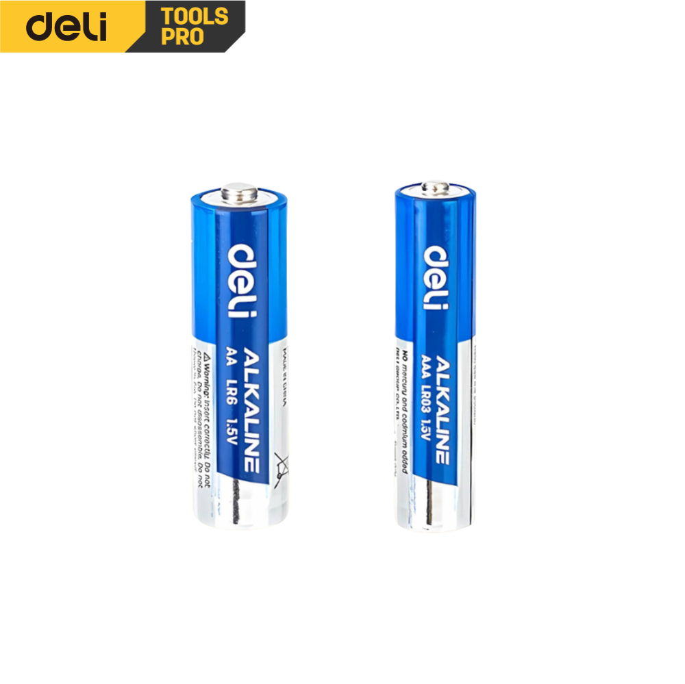 Deli ถ่านอัลคาไลน์ AA LR6 ถ่านไฟฉายอัลคาไลน์ AAA LR03 1ก้อน ถ่าน 1.5V Alkaline Battery