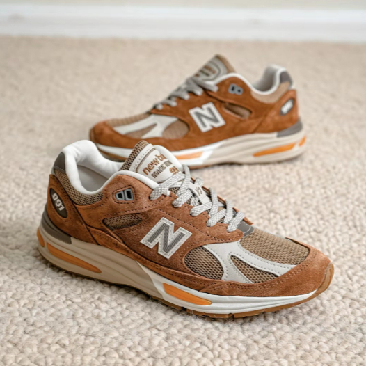 100% แท้จริงNew Balance NB 991 V2 Brown