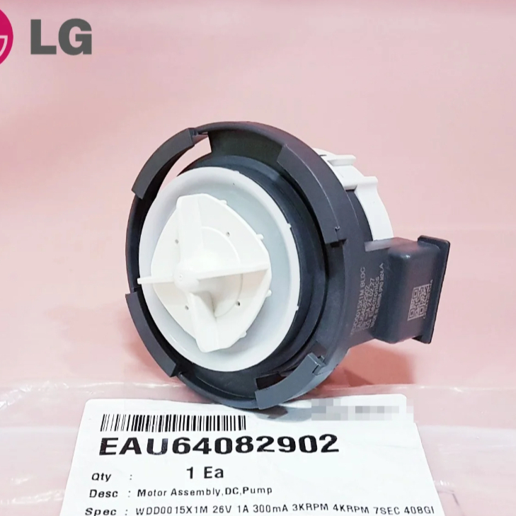อะไหล่แท้ศูนย์/มอเตอร์ปั๊มระบายน้ำทิ้ง/Motor Assembly, DC Pump/ LG/EAU64082902EAU63743802 ใช้กับรุ่น