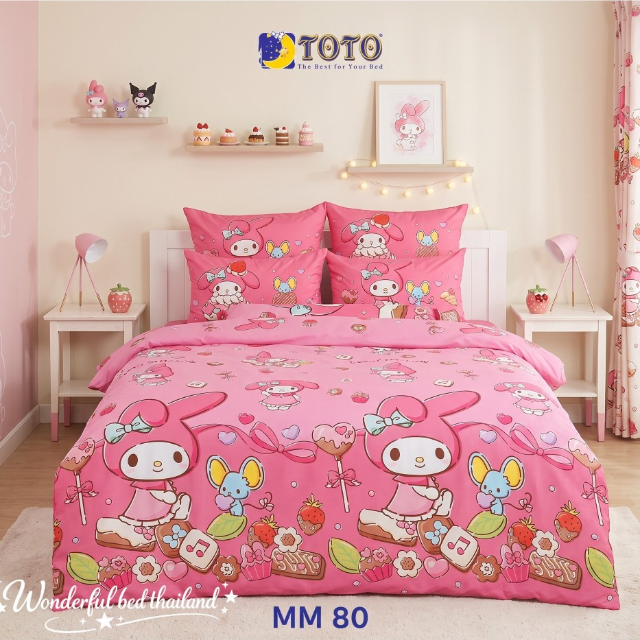 TOTO MM80  มายเมโลดี้~(mymelody)  ชุดเครื่องนอน ลิขสิทธิ์แท้ 100% จากแบรนด์ TOTO