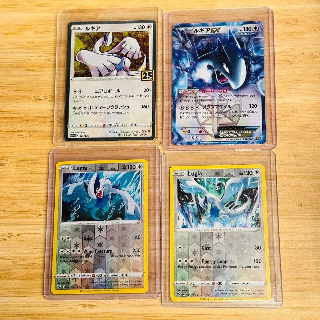 Lugia รวมการ์ด Lugia Japanese English Vintage EX PokePark 25th Pokemon Card เลือกแยกใบ