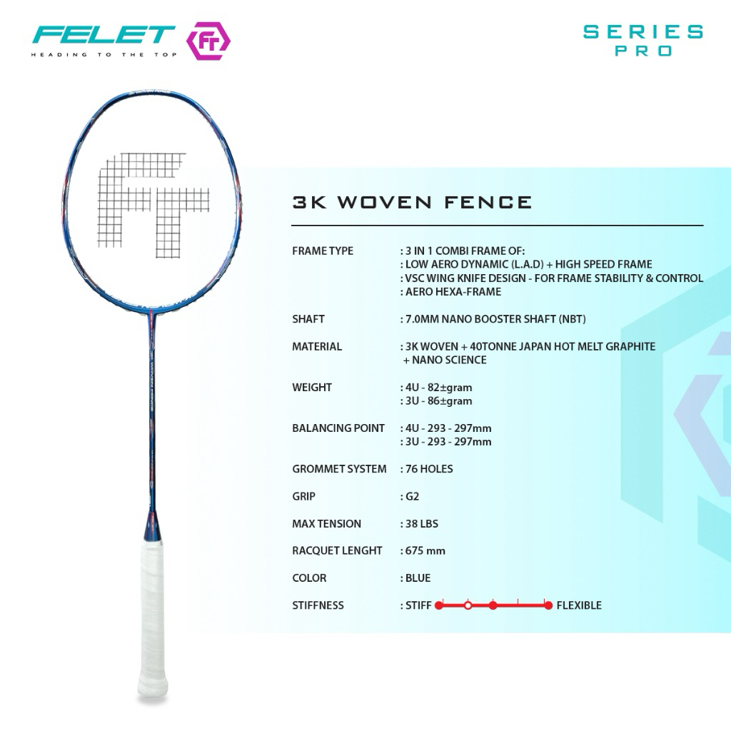 ไม้แบดมินตันwoven3k fence