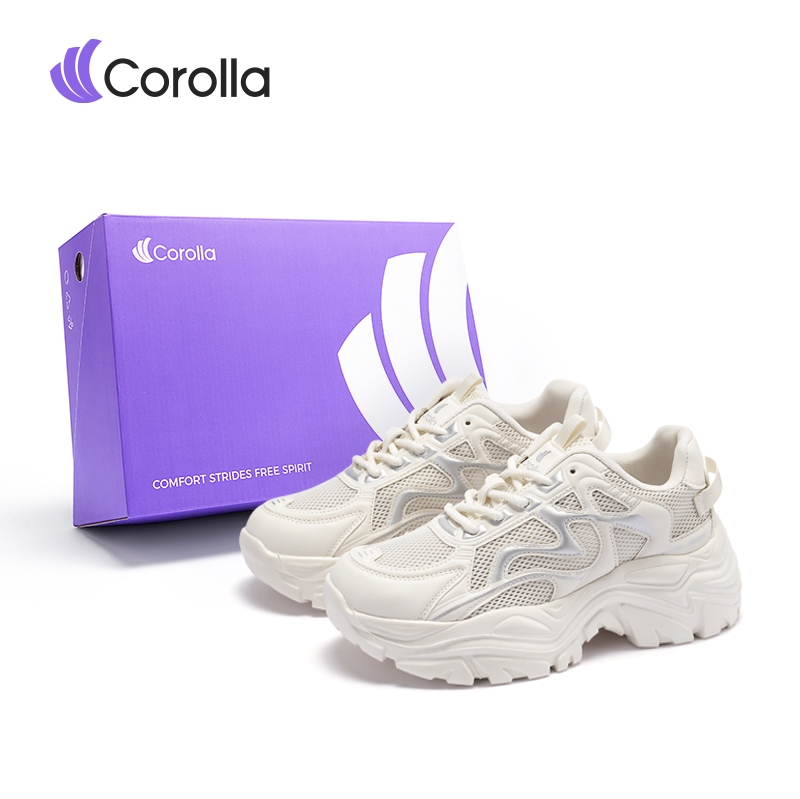 7.9 Corolla ELEVATE รองเท้าผ้าใบผู้หญิง Dad Shoes พื้นหนา ใส่สบาย กันลื่น น้ำหนักเบา แมทช์ง่าย