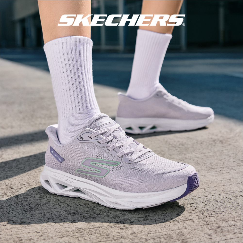 Skechers สเก็ตเชอร์ส รองเท้าวิ่งผู้หญิง Women GOrun Glide-Step Vortex Shoes - 129827-LAV (latest)