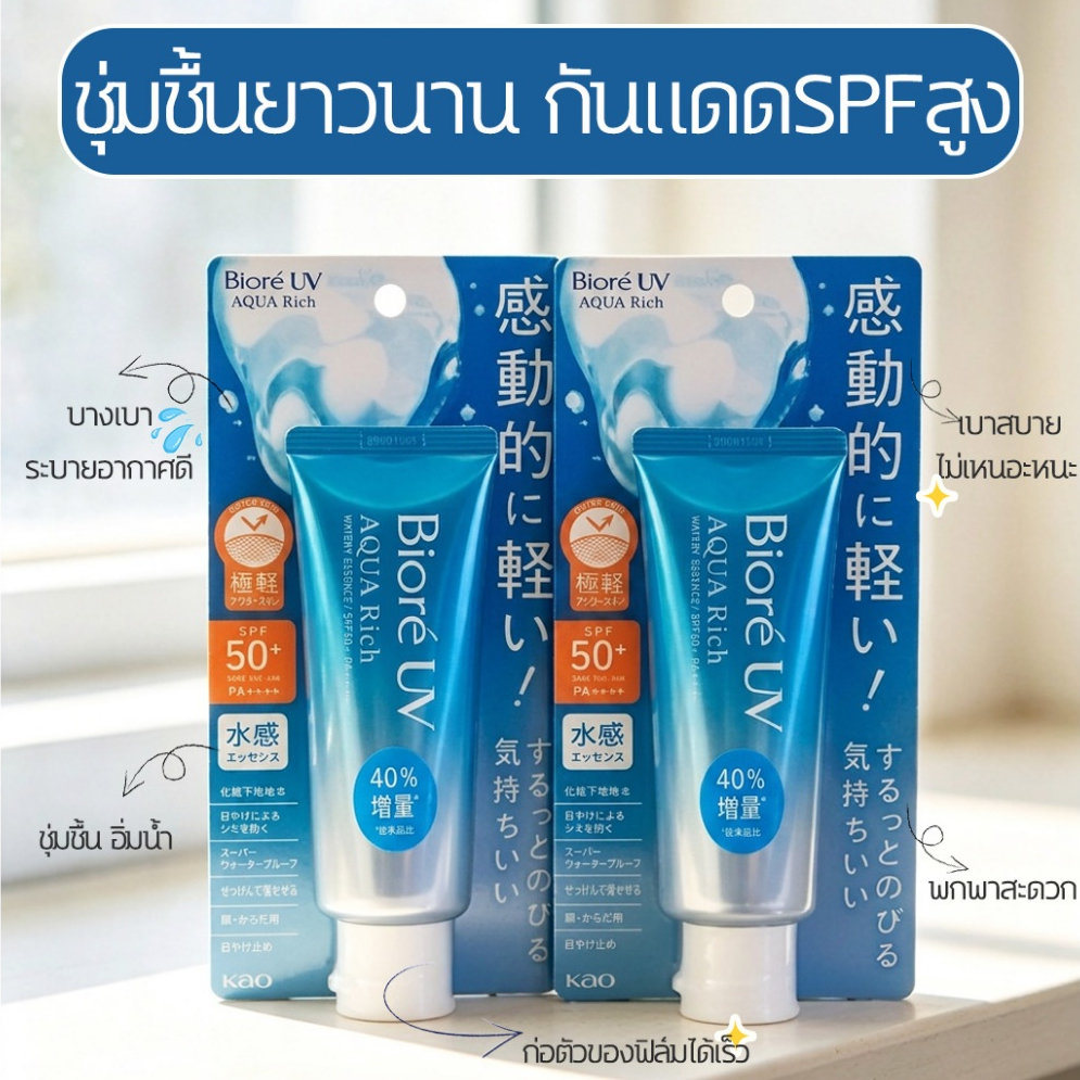 ‼️ของแท้จากญี่ปุ่น‼️Biore Aqua Rich Micro Defence SPF 50 PA++++ กันแดดด้วยนวัตกรรมใหม่ล่าสุด