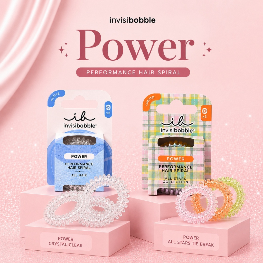 invisibobble ربطات شعر Power للشعر الكثيف والرياضة