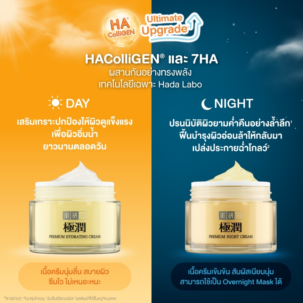 Hada Labo كريم ليلي Gokujyun Premium ‏50 غ — صورة 4