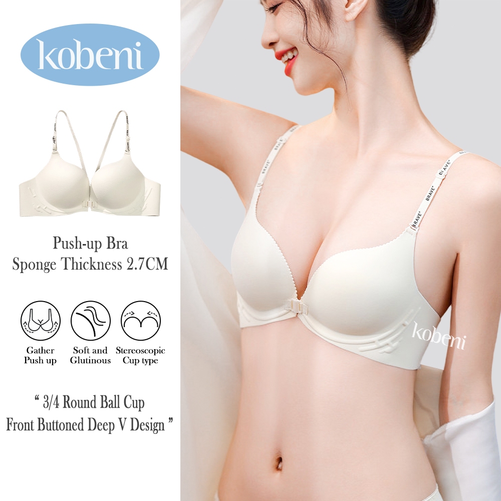 ⭐KOBENI⭐BRA ชั้นในตะขอหน้า เจลลี่บรา บราไร้ขอบ บราเสริมหน้าอก ใส่สบาย เนื้อผ้านิ่ม เก็บทรงดี