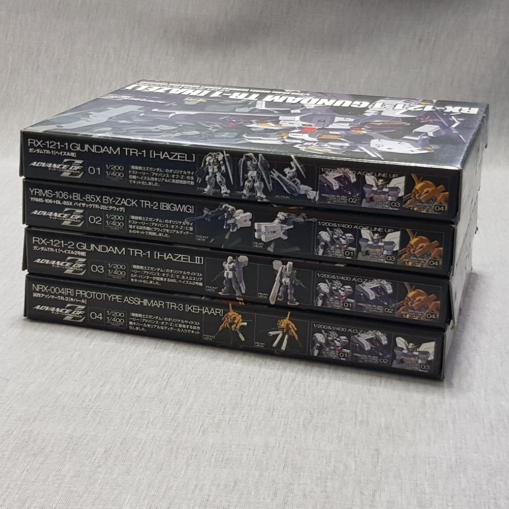 Gundam TR-1[HAZEL & HAZEL II] / Zack TR-2 [BIGWIG] / Prototype Asshimar TR-3 [KEHAAR] จาก Hobby Deng
