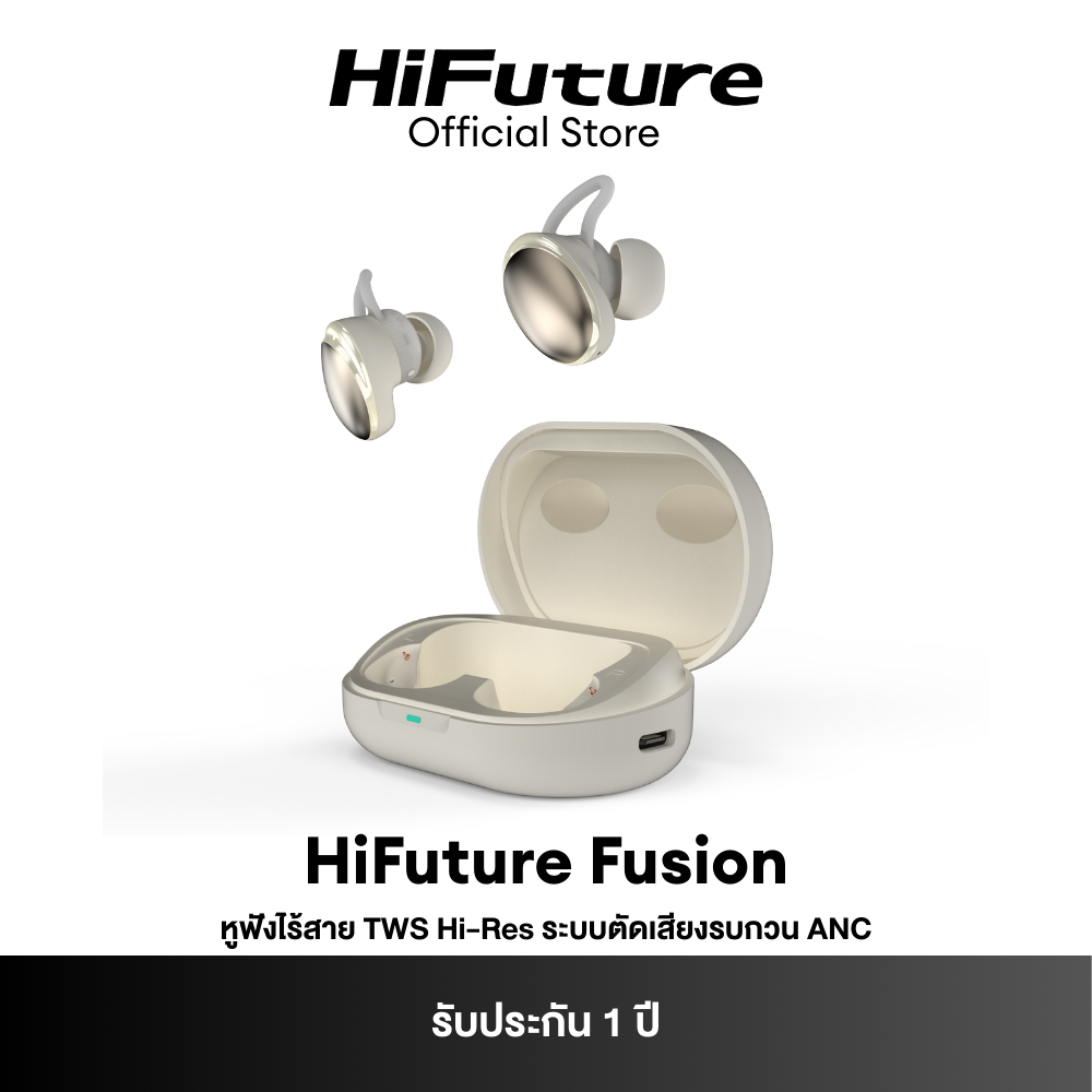 HiFuture Fusion Hybrid ANC True Wireless Earbuds หูฟังไร้สายบลูทูธ Hi-Res (LDAC), ใช้งานสูงสุด 40 ชั