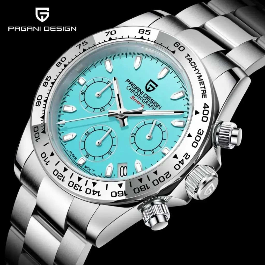 Pagani Design PD-1727 Luxury Chronograph watch for man. Seiko VK63 movement,  Sapphire glass, Waterp