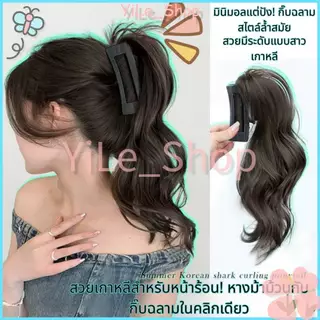 【CODจัดส่งจากไทย】INS คลิปผมหางม้าฉลาม วิกผมสั้นหยักศก สไตล์เกาหลี เปลี่ยนทรงผมใหม่ได้ทันที แฟชั่นผู้หญิง2025 Y2K