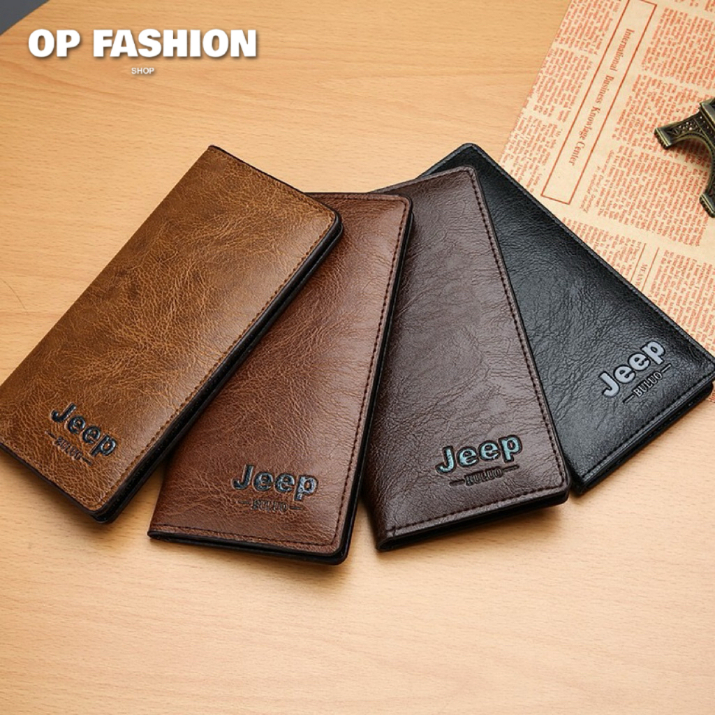 Jeep Buluo กระเป๋าสตางค์ยาว กระเป๋าเงินผู้ชาย หนังพรีเมี่ยม กระเป๋าธุรกิจ Men's Wallet PU Leather Purse Long Wallet