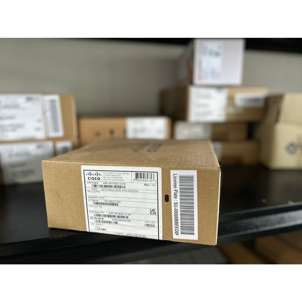 AIR-AP1832I-S-K9  Ports 1 x 10/100/1000BASE-T autosensing (RJ-45), Power over Ethernet (PoE)