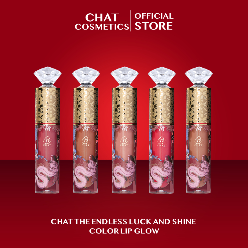 ฉัตร ลิควิดลิปกลอส  CHAT The Endless Luck and Shine Color Lip Glow