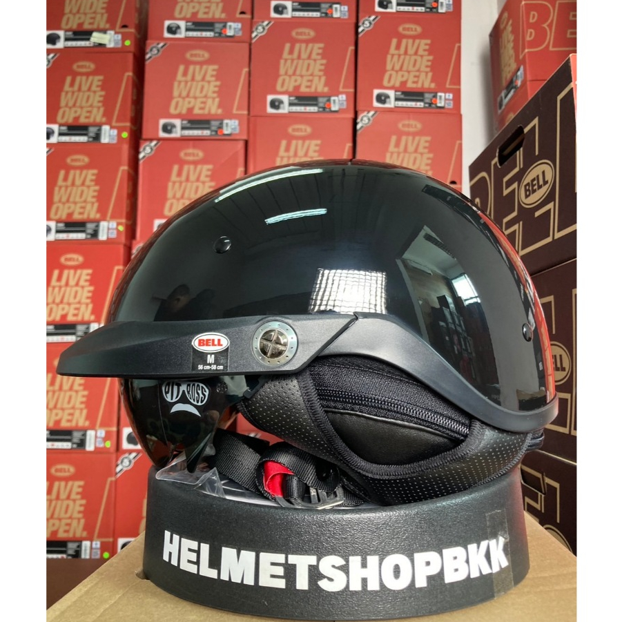 หมวกกันน็อค BELL PIT BOSS GLOSS BLACK ไซส์ M สินค้าใหม่ (มีตำหนิ) ไม่มีผลในด้านความปลอดภัย PGM06