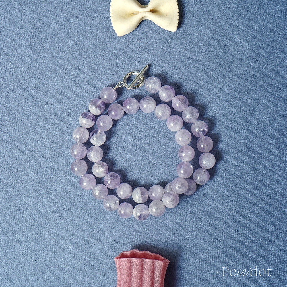 Bonbon Necklace ( Lavender Amethyst ) - โชคดี ความสุข ความรัก