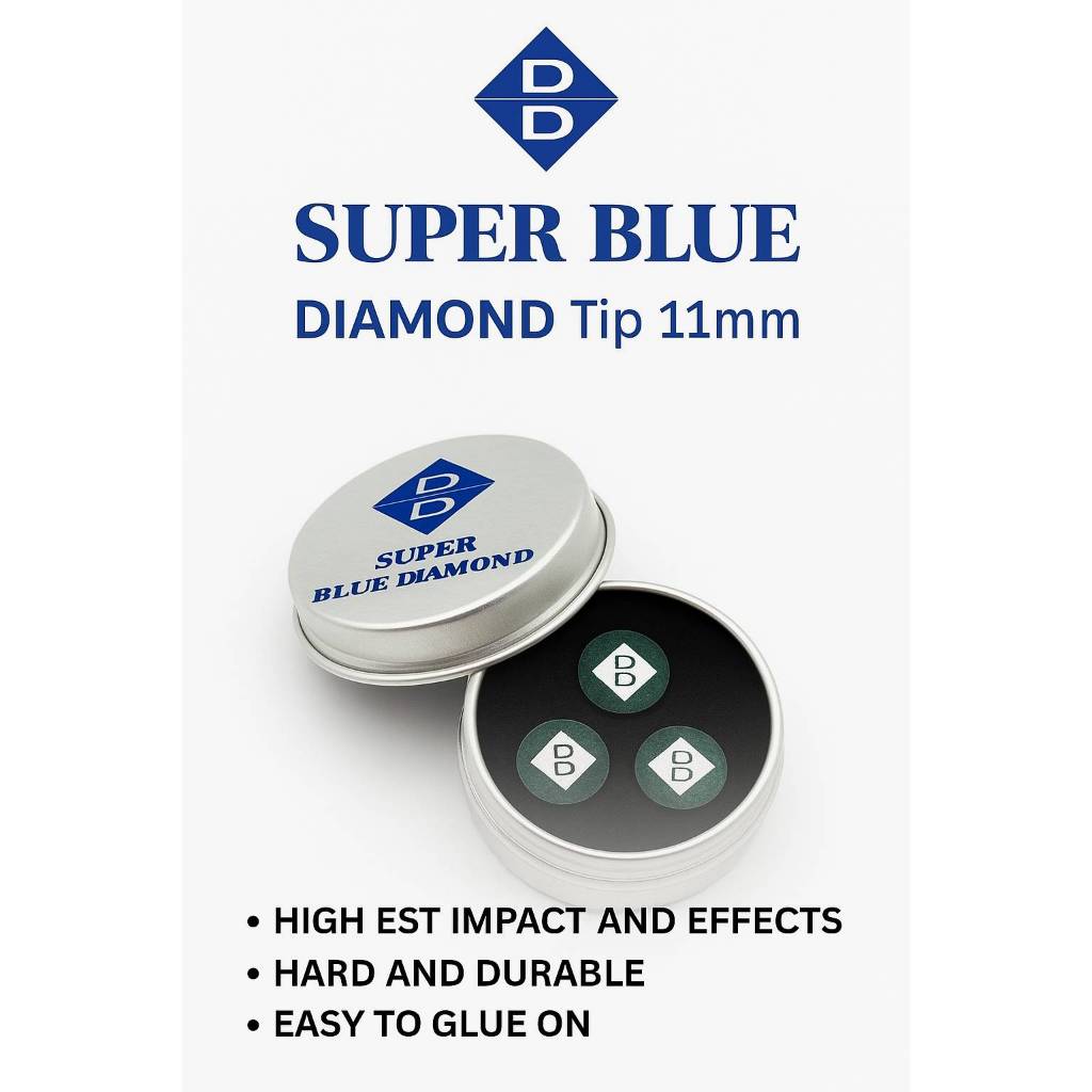 หัวคิว SUPER BLUE DIAMOND (อัดน้ำยา ตลับเงิน)