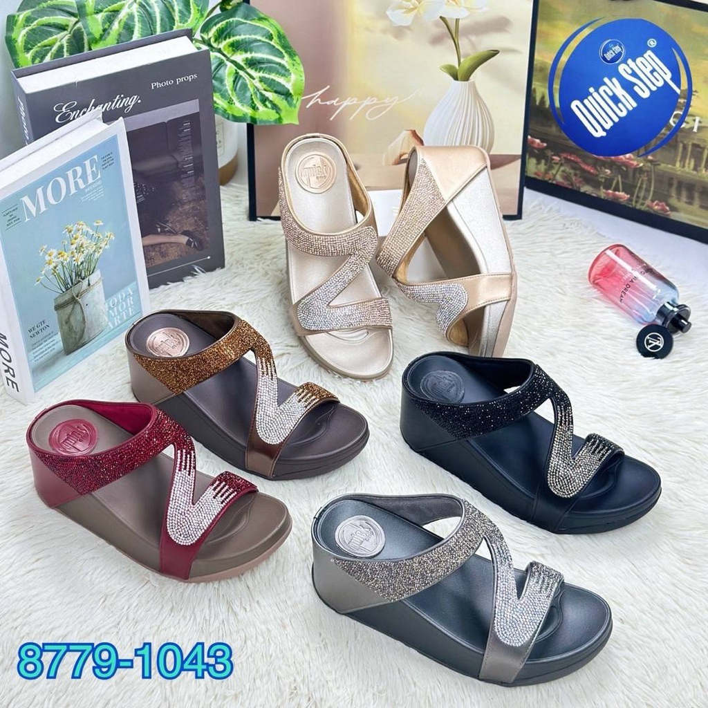 🌈7669-884🌈รองเท้าเพื่อสุขภาพQuick stepแท้นิ่มใส่สบายพื้นสูง2.5🎉🎉