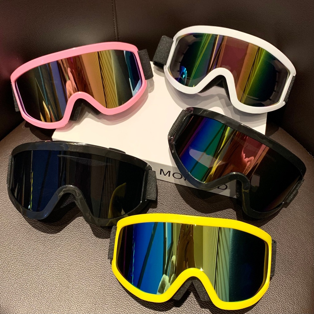 แว่นวิบาก แว่นกันลมมอเตอร์ไซค์ สวมทับแว่นสายตาได้ เลนส์กันรังสี UV สายปรับได้ แข็งแรง ทนทาน