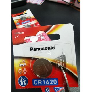 Panasonic CR1620 แท้ประกันศูนย์ ถ่านกระดุม  แพคเกจใหม่ 1620ถ่านรีโมทรถยนต์ ถ่านรีโมทรถ แบตกระดุม Button Battery cr-1620