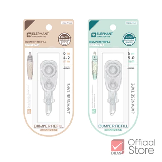 Elephant เทปลบคำผิด 6M รุ่น บัมเปอร์ 4.2MM และ 5 MM (ไส้เติม) จำนวน 1 ชิ้น