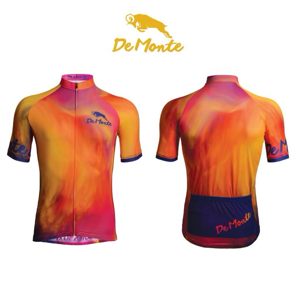 ส่งต่อมือ 2 Size 2XL สภาพดี DeMonte Cycling เสื้อจักรยานผู้ชาย ลายFire เนื้อผ้า Microflex ระบายอากาศ