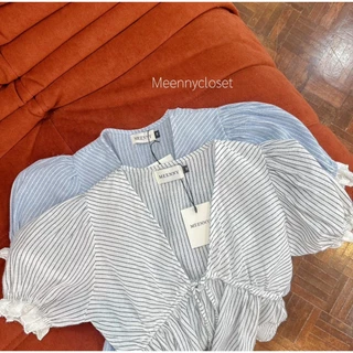 Meenny Closet | VQ02 (มีsize) เสื้อน่ารักเเขนตุ๊กตาผูกหน้า MEENNY