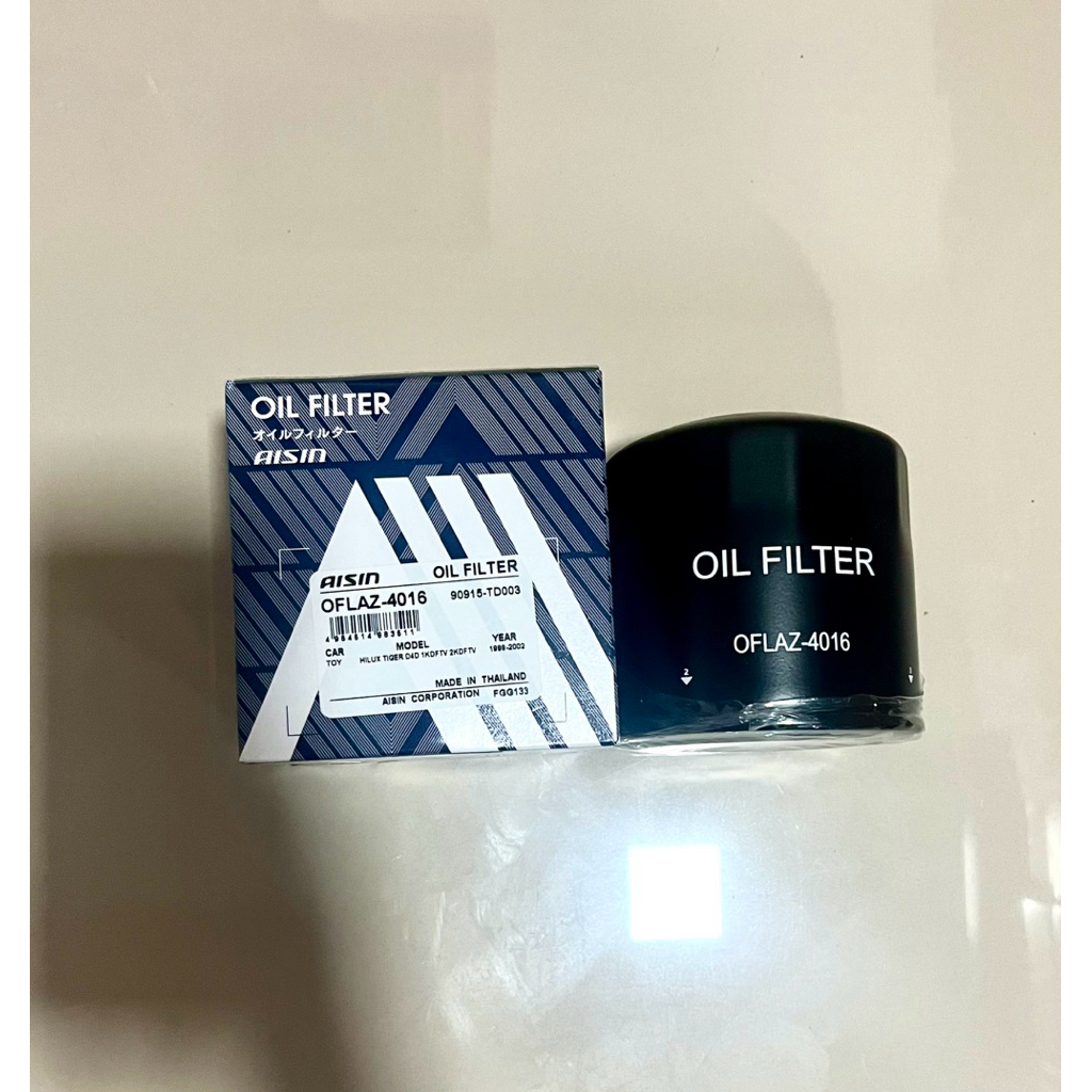 กรองน้ำมันเครื่อง AISIN 4016 ใช้สำหรับรถ TOYOTA TIGER D4D 1KDFTV, 2KDFTV [OFLAZ-4016]